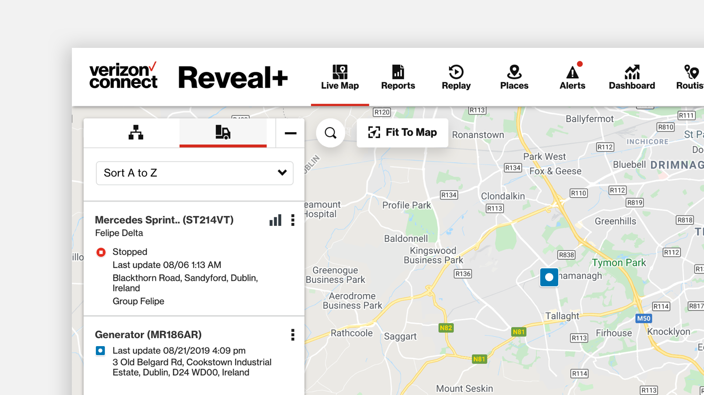 See nonpowered assets on Live Map Reveal help center