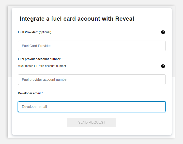 Create your own fuel card integration Reveal Help